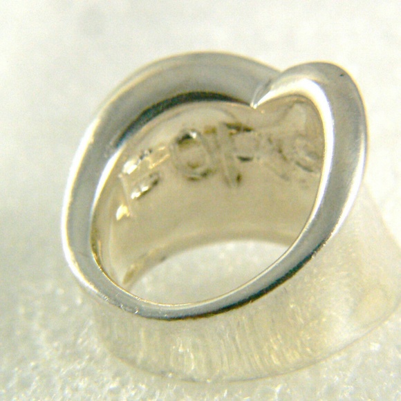DESIGNER MODERNIST RLM STUDIO SIGNED FORGIVE STERLING SILVER 925 RING - Picture 9 of 10